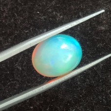 Natural Ethiopian opal 14x11mm oval cabochon 5.65 cts natural opal full of fire for jewelry making